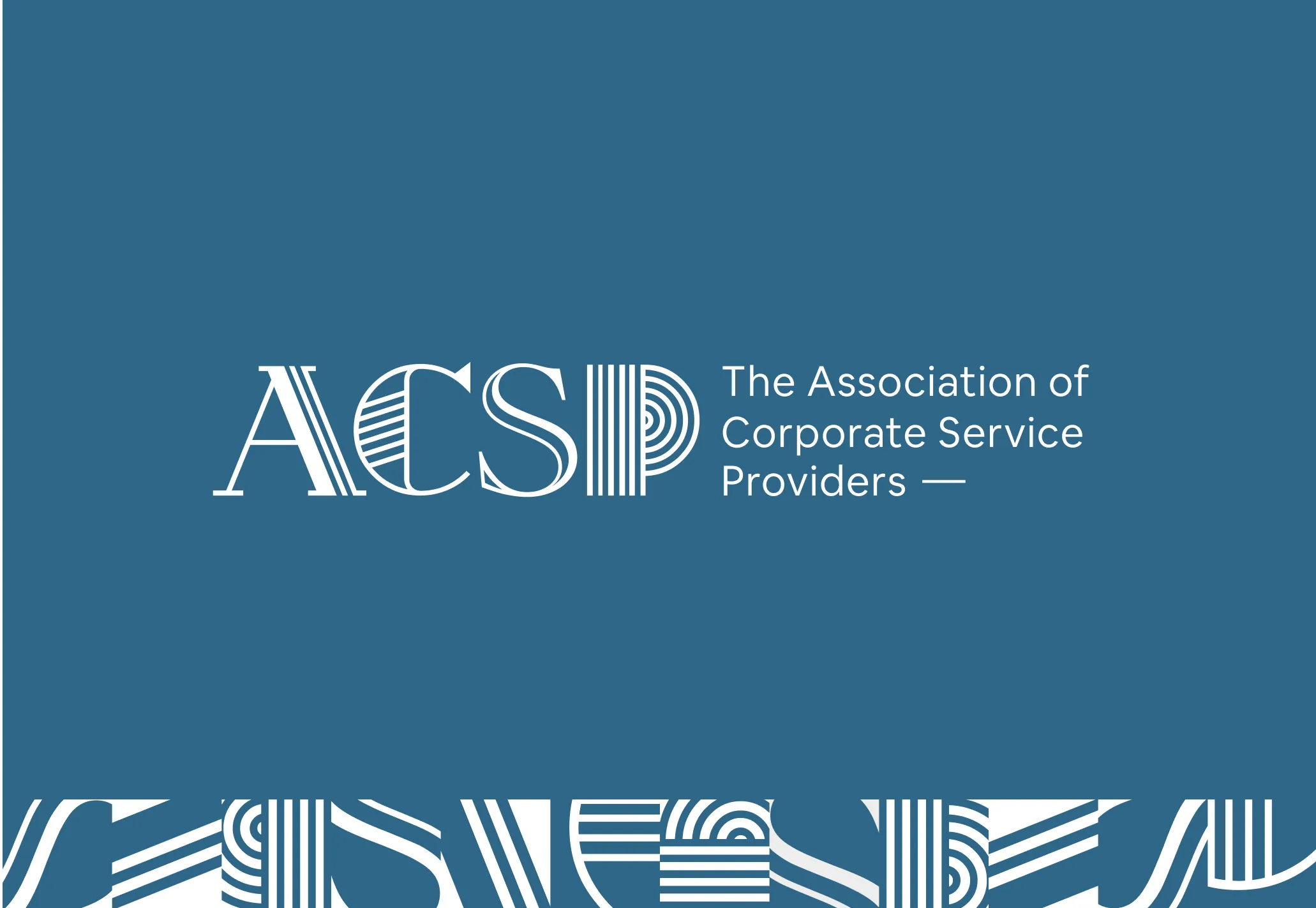 ACSP logo and wordmark for the Association of Corporate Service Providers, designed by DotPerformance as part of the brand identity project